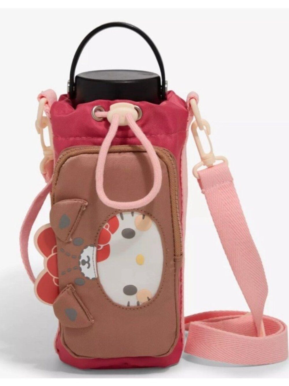 Hello Kitty Water Bottle Sling Bag Bioworld Costume Wallet Crossbody 32 oz NWT
